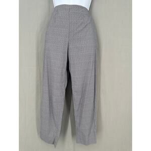 Piazza Sempione Pants Womens 4 Navy Blue Audrey Capris Print Stretch Straight